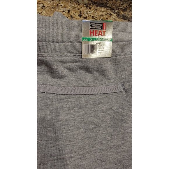 LOT 2 Men's 32 Degree Heat  XL 36" Jogger Soft Fleece Tech Sweatpants GREY NEW - Picture 2 of 5
